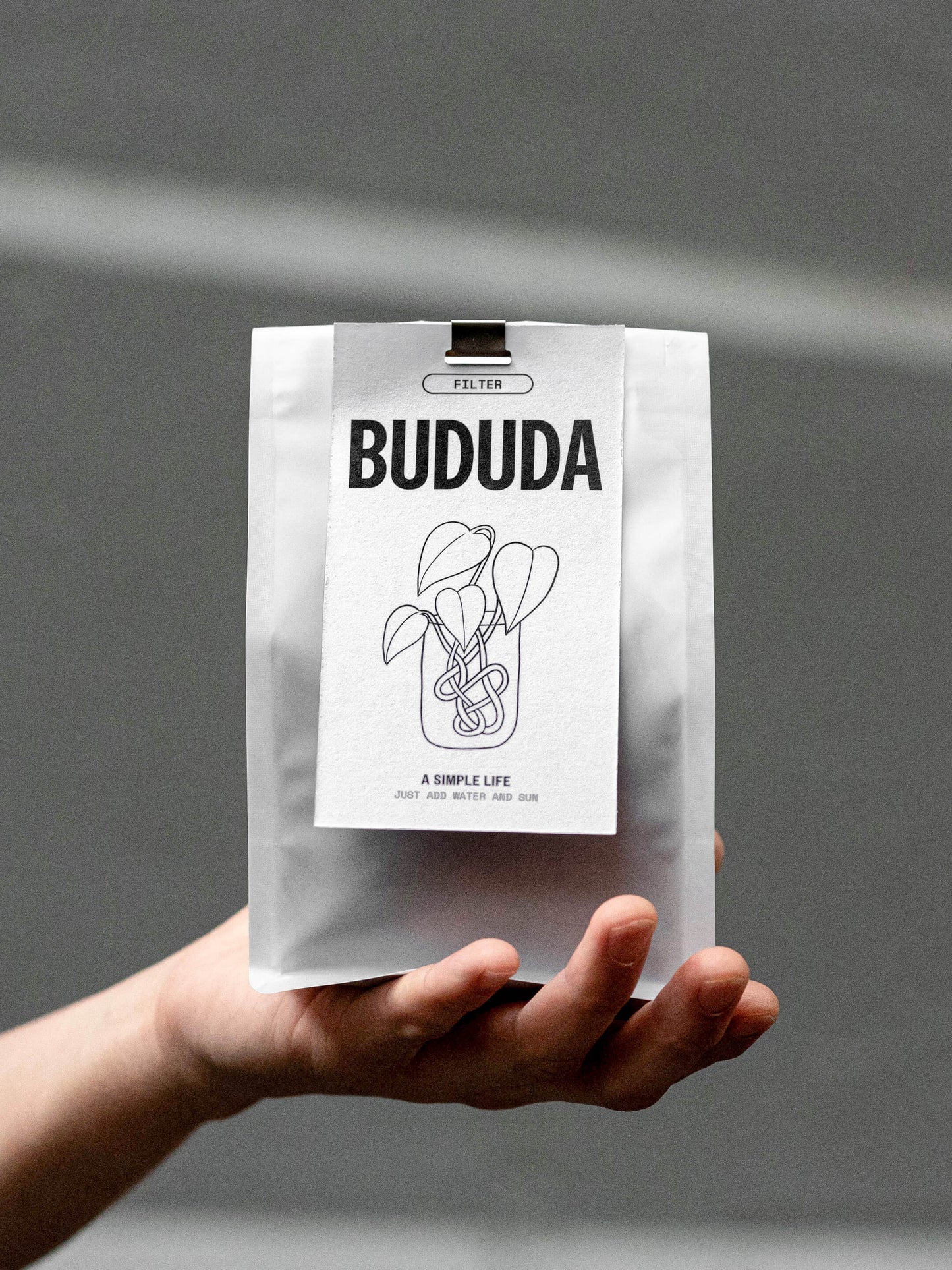 Little Rogue Bududa Filter coffee beans 250g in a white resealable bag